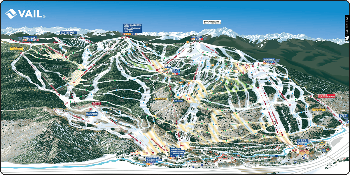 Vail Trail Map Mat