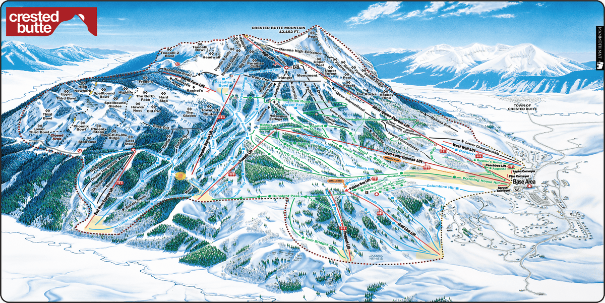 Crested Butte Trail Map Mat